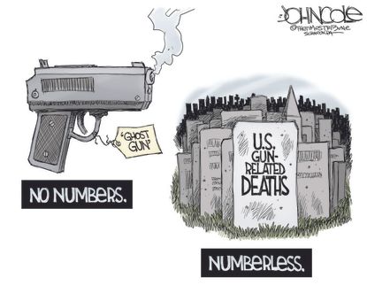 Editorial Cartoon U.S. gun control deaths