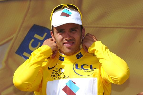 Rinaldo Nocentini (AG2R) fought hard to keep the yellow jersey.
