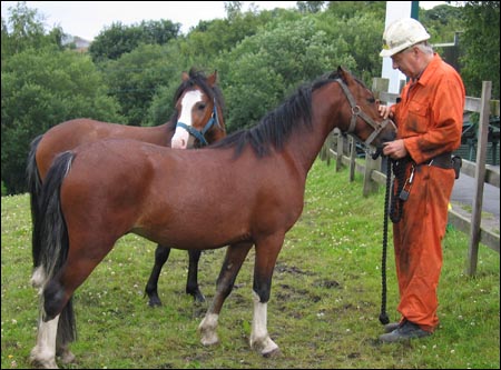 Eric and Ernie at the National Coal Mining Museum in West Yorkshire