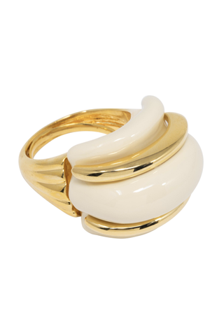 Kenneth Jay Lane Gold Cocktail Statement Ring