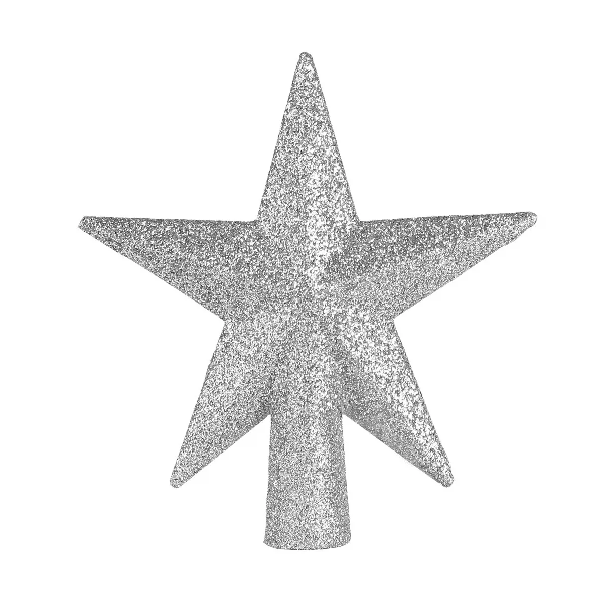 Ornativity Glitter Star Tree Topper - 5.5&quot; - Silver