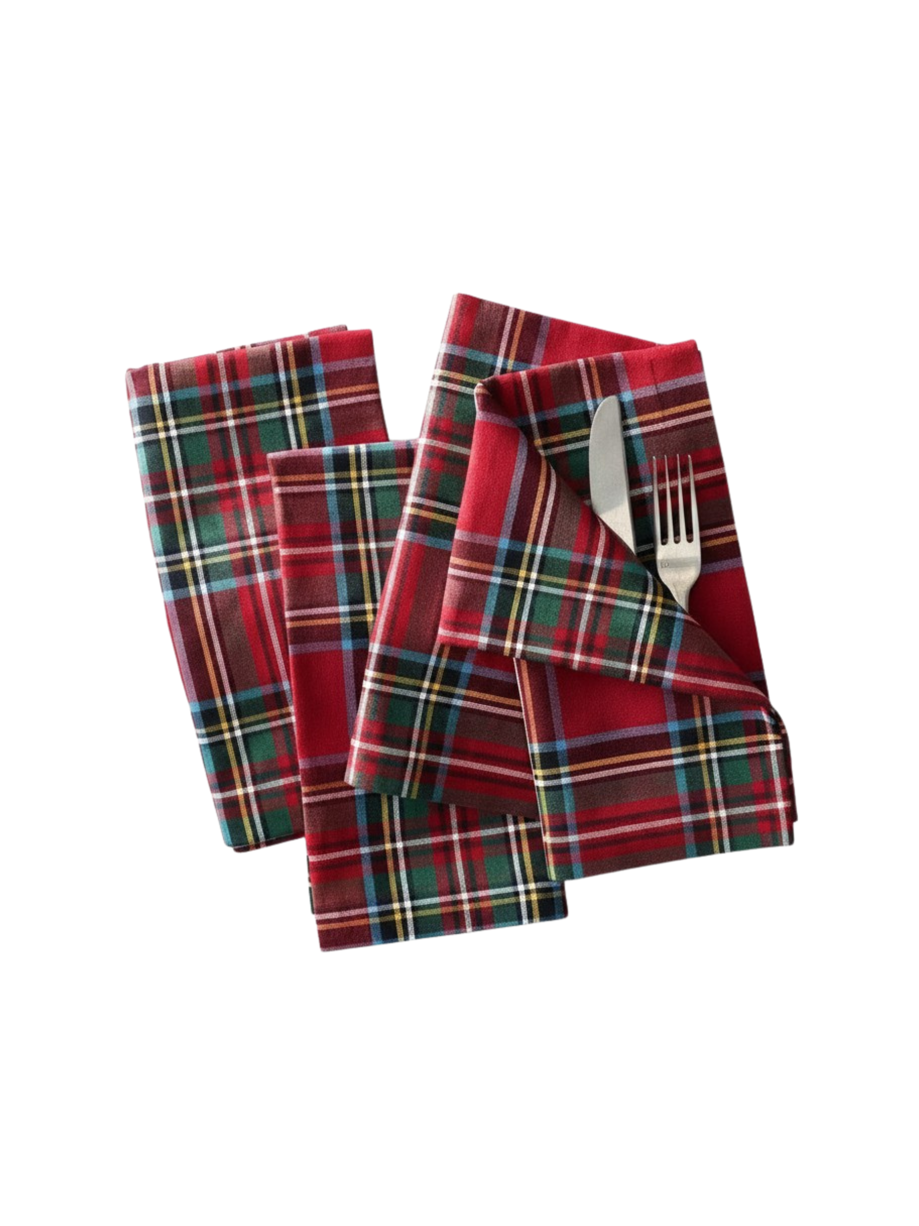 Stewart Plaid Cotton Napkins - Set of 4