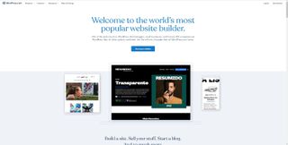 A screenshot from Wordpress, one of the Best free website builders