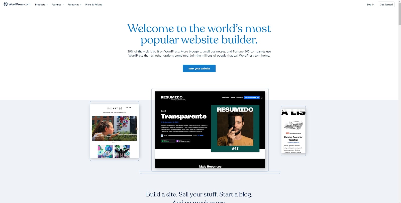 A screenshot from WordPress, one of the Best free website builders