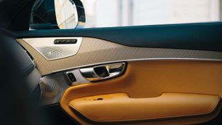 Close-up of the passenger cabin of Nio ET7 door and window