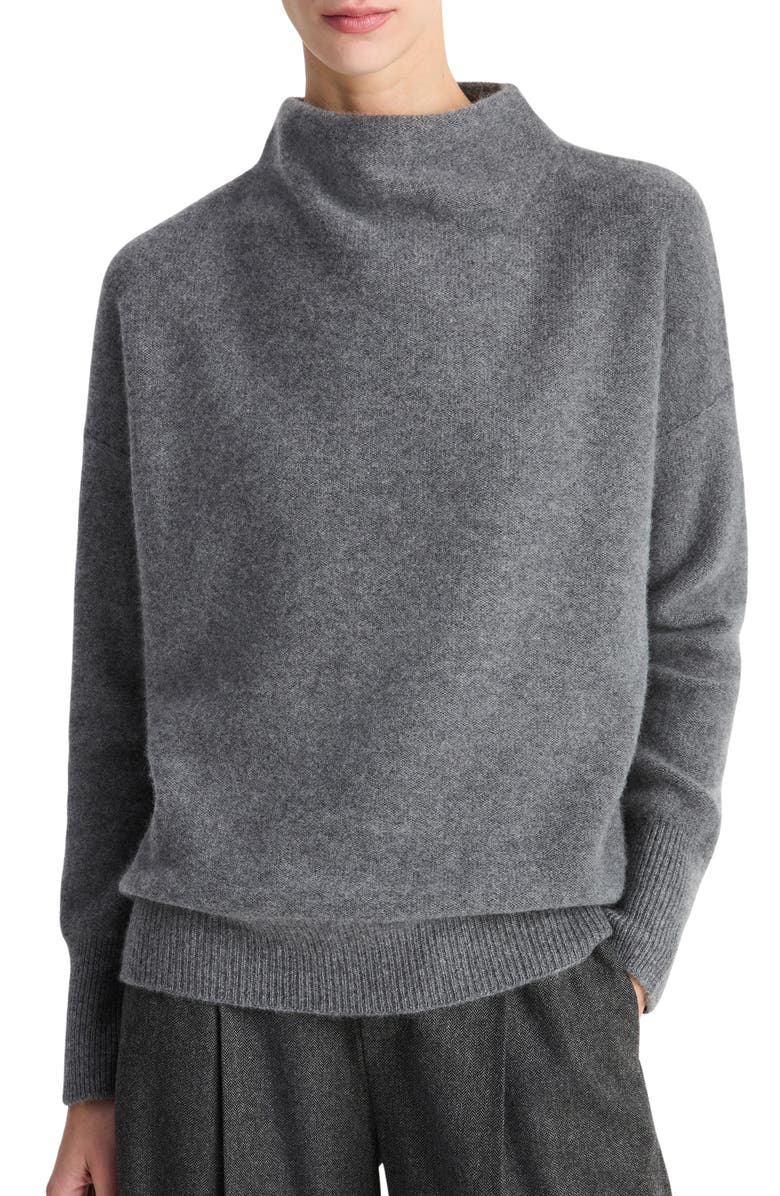 Vince Boiled Cashmere Funnel Neck Pullover