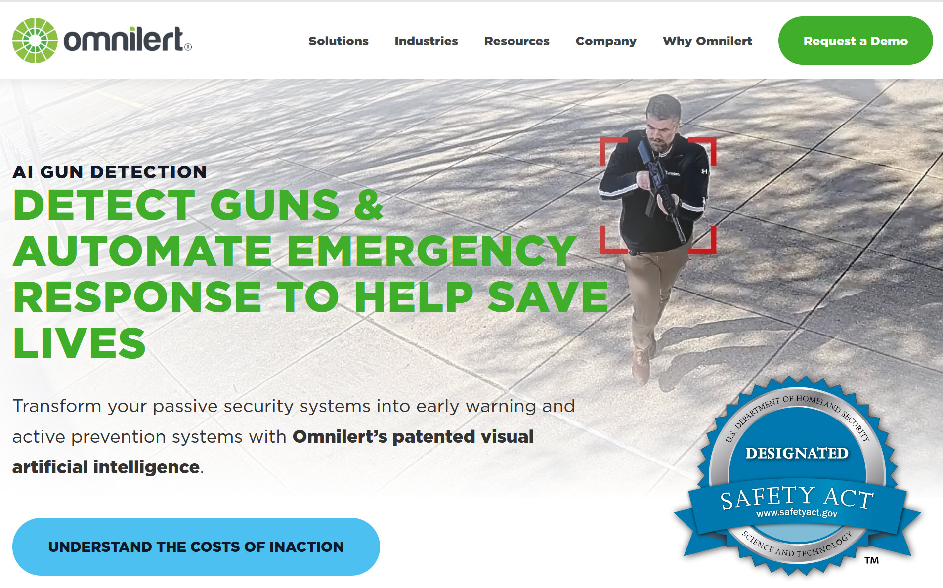 Omnilert’s active shooter and gun detection system