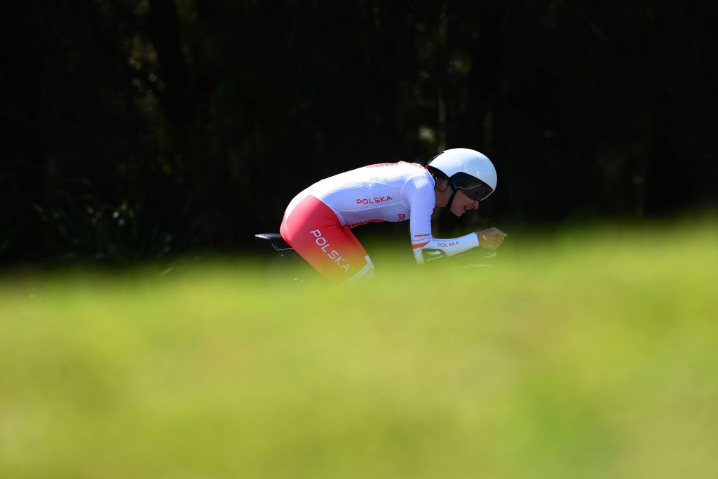 WOLLONGONG AUSTRALIA SEPTEMBER 18 Agnieszka Skalniak Sojka of Poland sprints during the 95th UCI Road World Championships 2022 Women Individual Time Trial a 342km individual time trial race from Wollongong to Wollongong Wollongong2022 on September 18 2022 in Wollongong Australia Photo by Tim de WaeleGetty Images