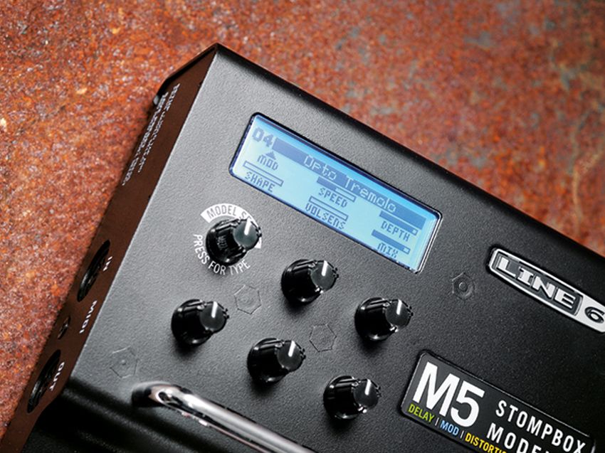 The M5 is small enough to add to a crowded pedalboard.