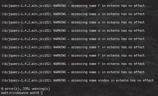 Once your code is compiled, there's a chance you'll see lots of warnings, but for this tutorial you're safe to ignore them - so long as there aren't any errors