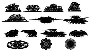 Quick custom shapes resembling vehicles and space craft