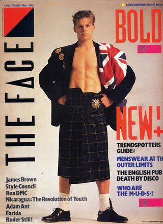 During his time as art director of influential UK youth culture magazine The Face, Neville Brody designed Industria, seen here in use on the covers