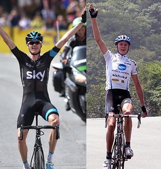 Chris Froome in 2015 and 2007