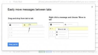 Moving mail between tabs is easy - just drag it