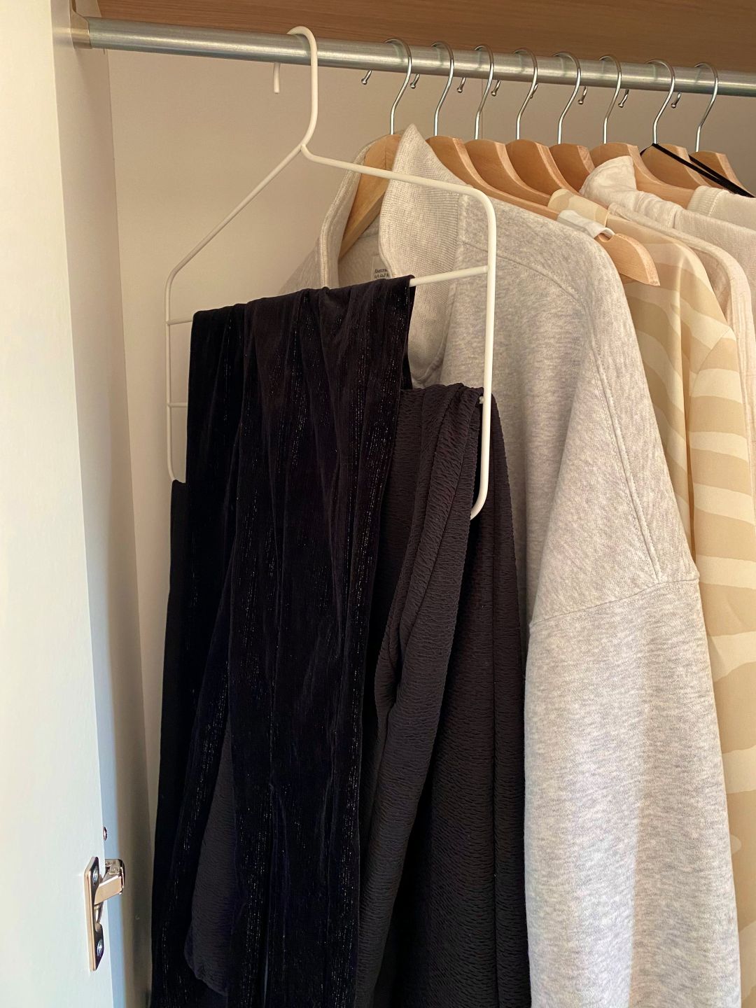 IKEA trouser hanger in wardrobe