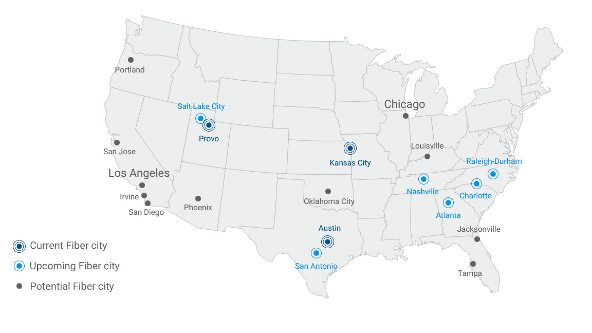 Google Fiber is branching out to two major cities