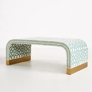 tiled arched green coffee table