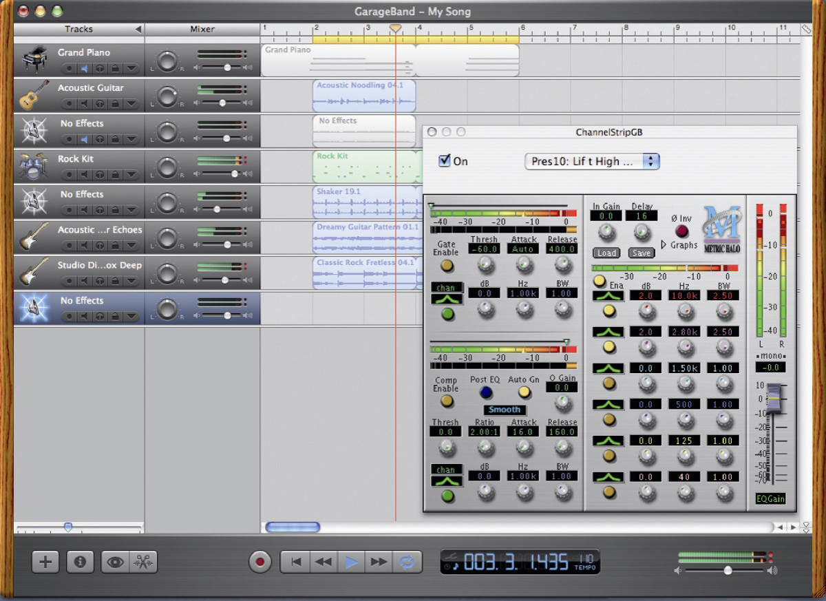 The ChannelStrip interface is large, but can be scaled down