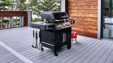 |n example of the best gas grills, a gas grill on a deck