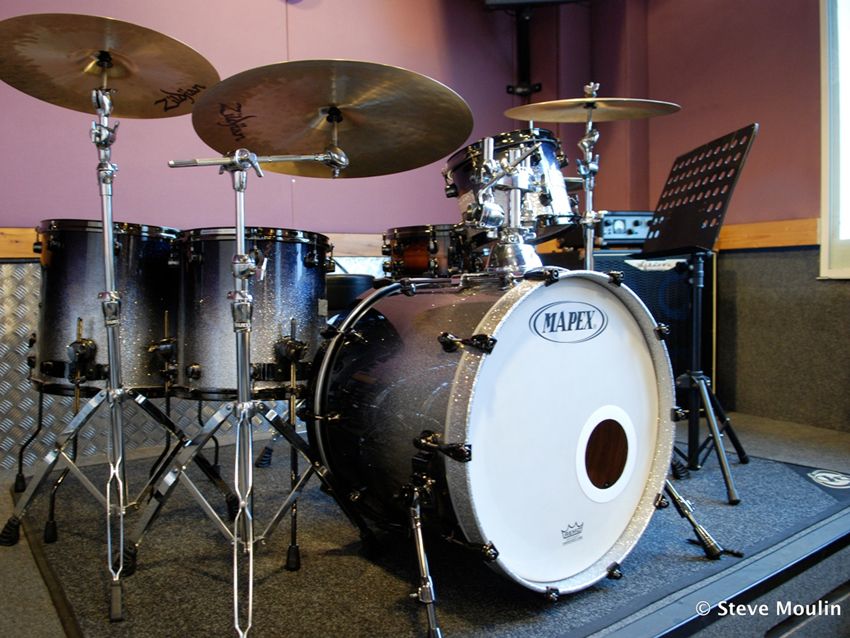 Mapex Meridian Maple Galaxy Burst in one of Drumtech's Practice Rooms