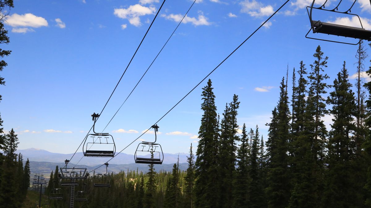 Chair lift at ski resort