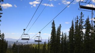 Chair lift at ski resort