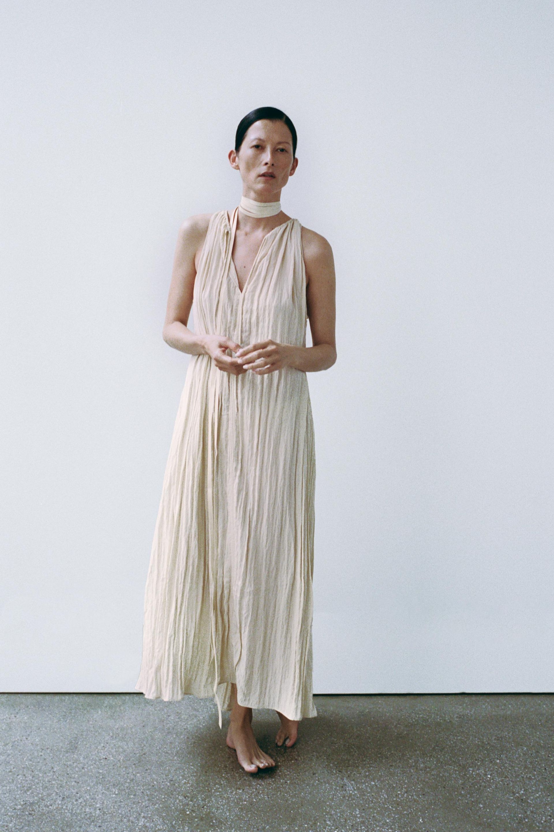 Zw Collection Flowy Crinkle-Effect Dress