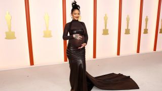 Rihanna on the red carpet at the 2023 Oscars