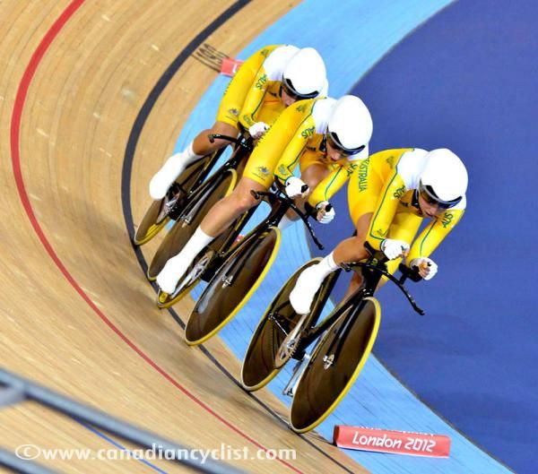 Australia qualified 3rd in women's team pursuit