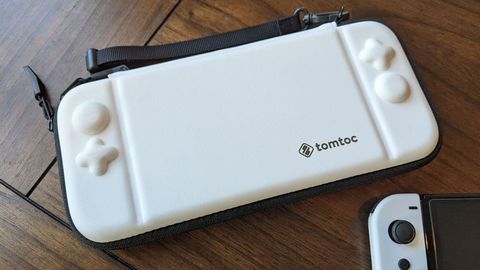 Nintendo Switch Oled Case Tomtoc Next To Console