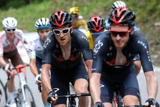 LES GETS FRANCE JUNE 06 Geraint Thomas of The United Kingdom and Team INEOS Grenadiers during the 73rd Critrium du Dauphin 2021 Stage 8 a 147km stage from La LchreLesBains to Les Gets 1160m UCIworldtour Dauphin dauphine on June 06 2021 in Les Gets France Photo by Bas CzerwinskiGetty Images