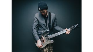 Aaron Rash with aluminium guitar