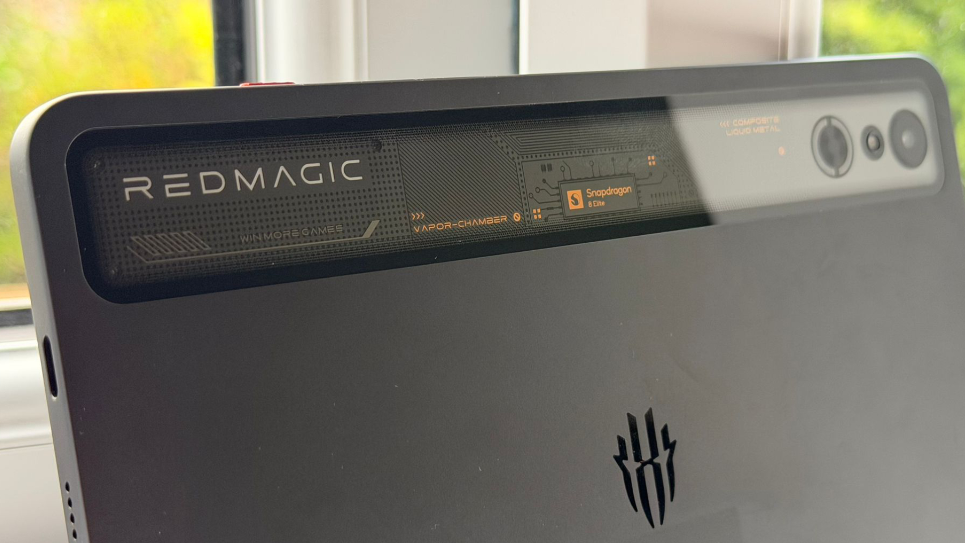 RedMagic Astra Close Up of the rear, showing cut-out for cooling.