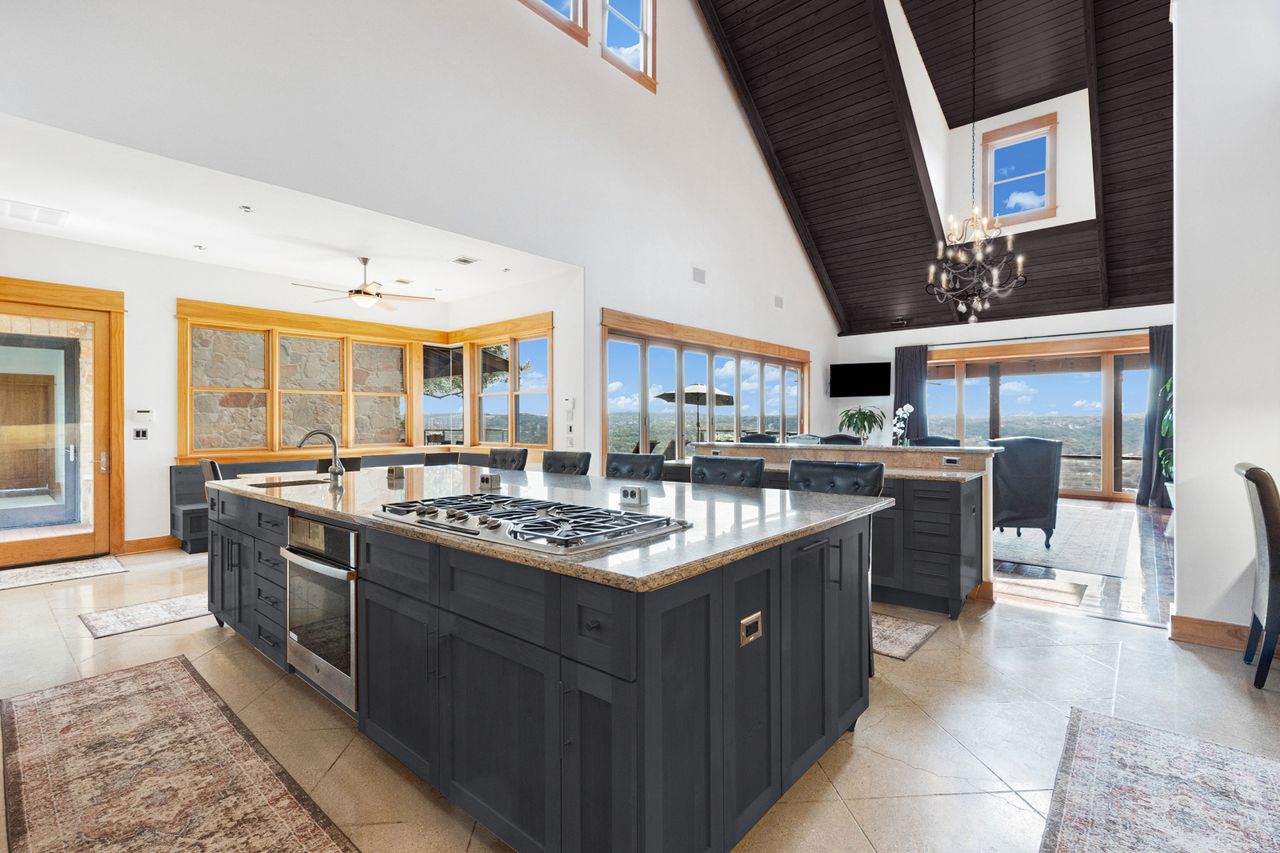 A home for sale overlooking Lake Austin in Texas.
