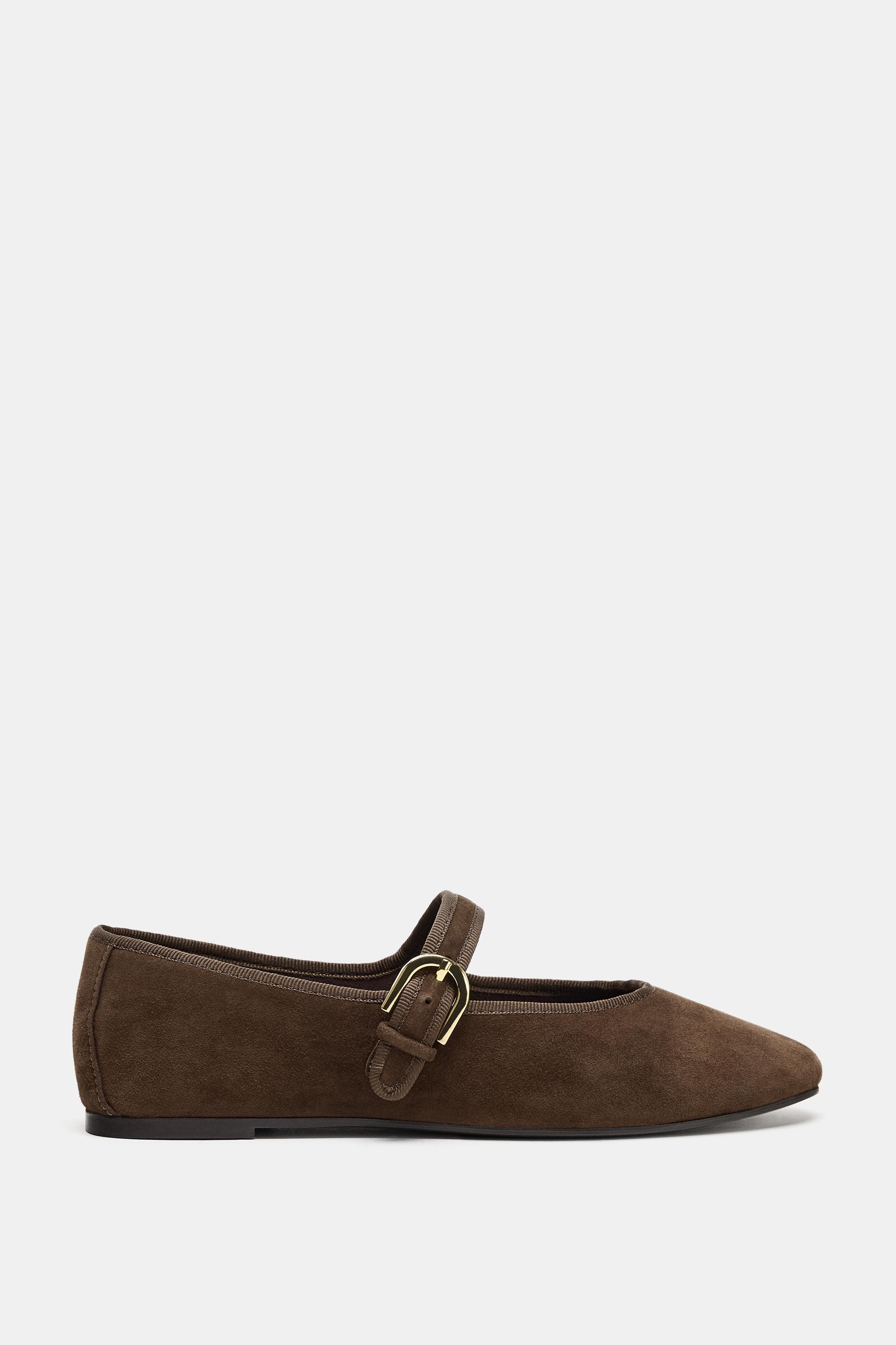 ZARA Suede Ballet Flats