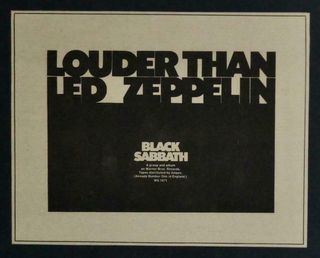 Black Sabbath ad in Rolling Stone