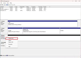 Initialize disk