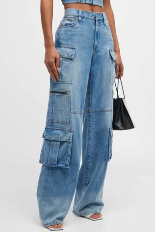 Cay Baggy Denim Cargo Pants