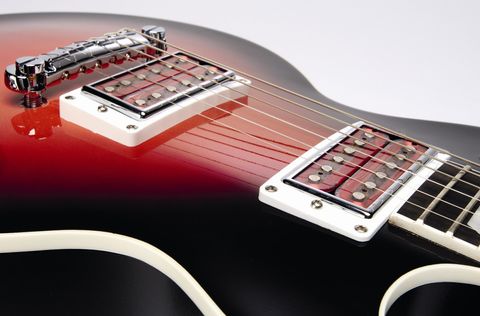 The Goddess has humbuckers with translucent tops!