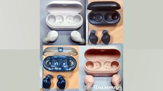 Leaked images of unreleased new Sony earbuds in four colours