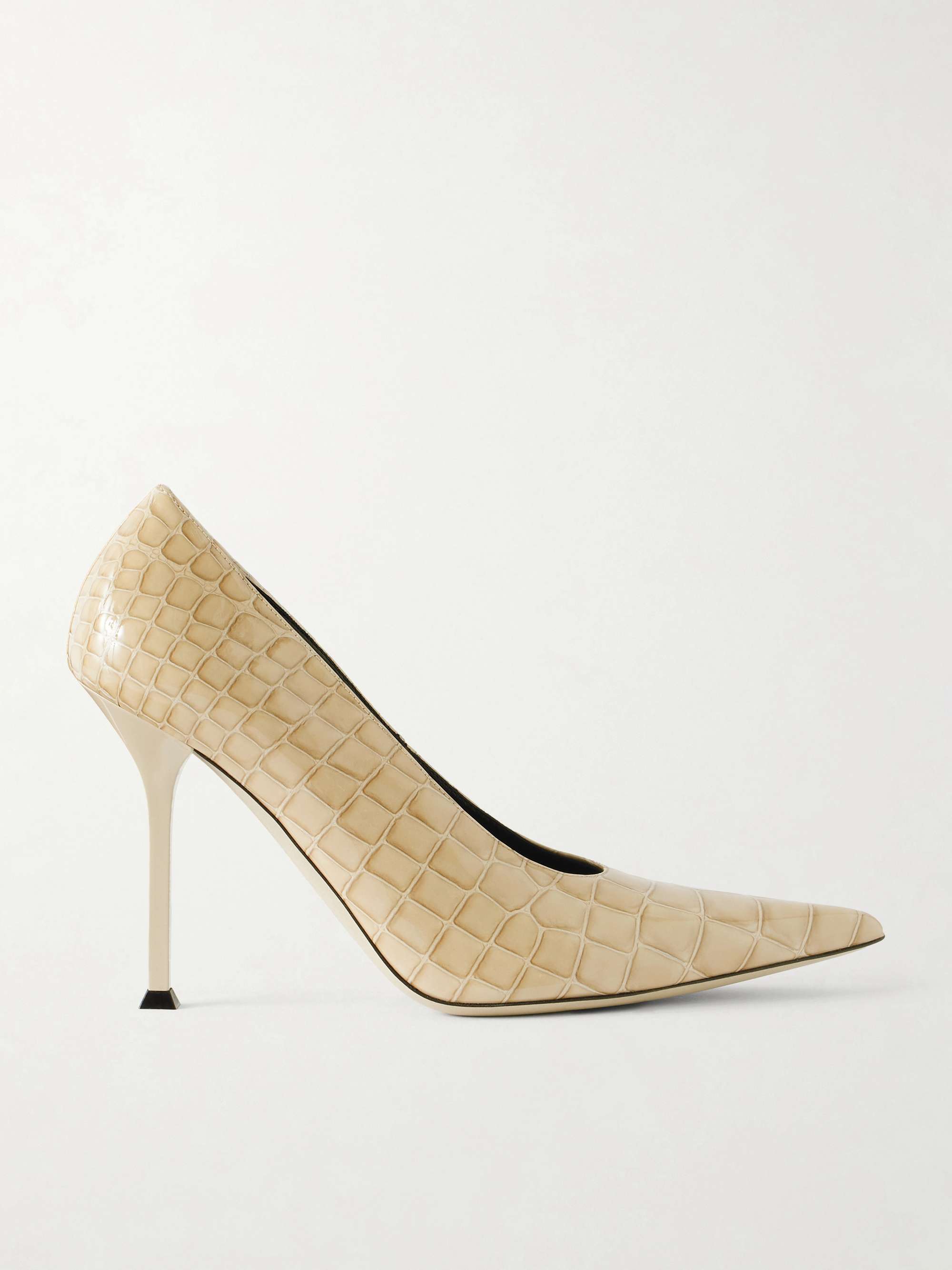 Helix 95 Croc-Effect Leather Pumps