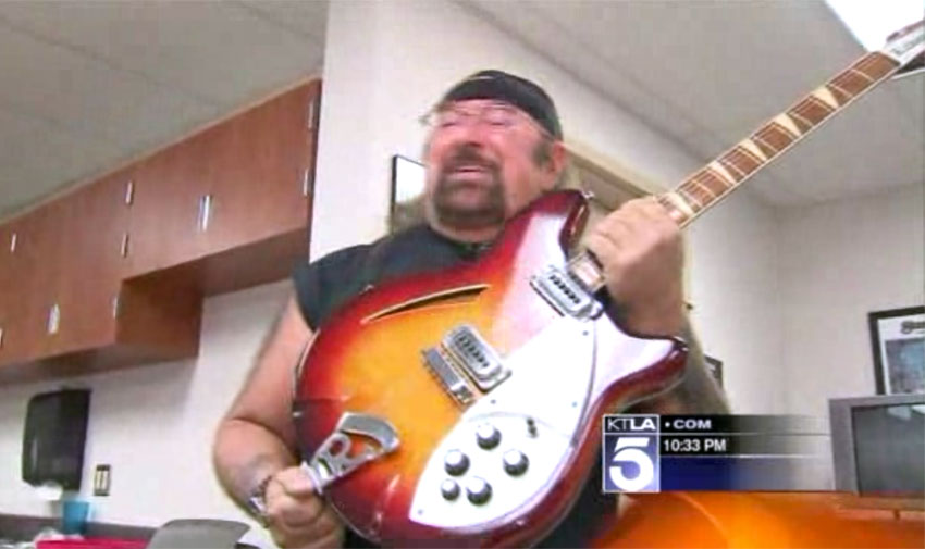 Wally Welch with his beloved 1969 Rickenbacker 360