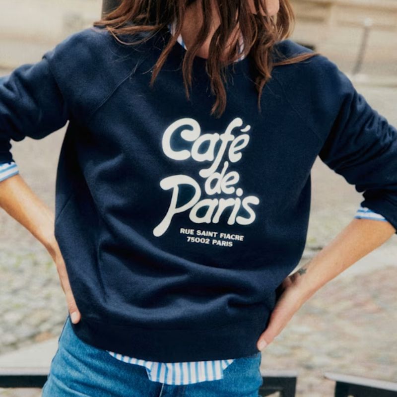Caf&amp;eacute; de Paris Sweatshirt on model 