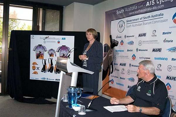 The Hon Jane Lomax-Smith speaks to the press during her speech at today's media conference held at the Adelaide Hilton.