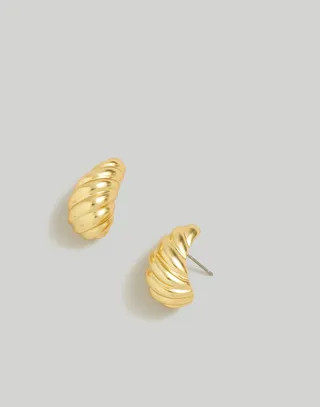 Puffed Droplet Stud Earrings