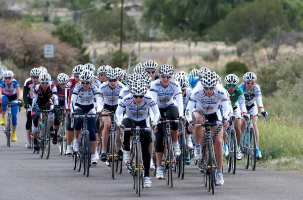 In the woman's race it was all Peanut butter &amp; Co Twenty 12 chasing an early break.