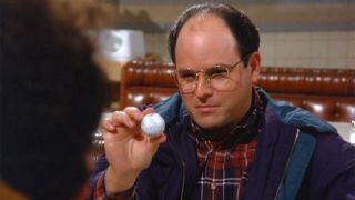 George with a golf ball in The Marine Biologist in Seinfeld