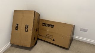 Thunder X3 Lab-X gaming desk in a living room