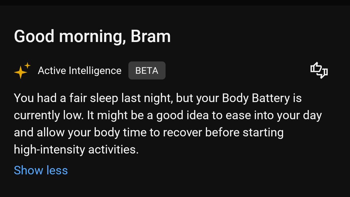 Garmin Active Intelligence