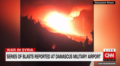 Series of explosions reported at Syrian military airport